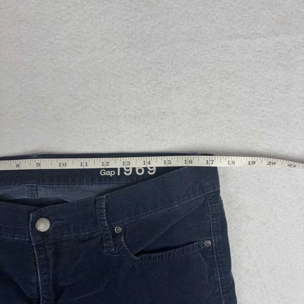 Gap 1969 Legging Jeans Women's 32/14 Navy Corduroy Skinny Stretch